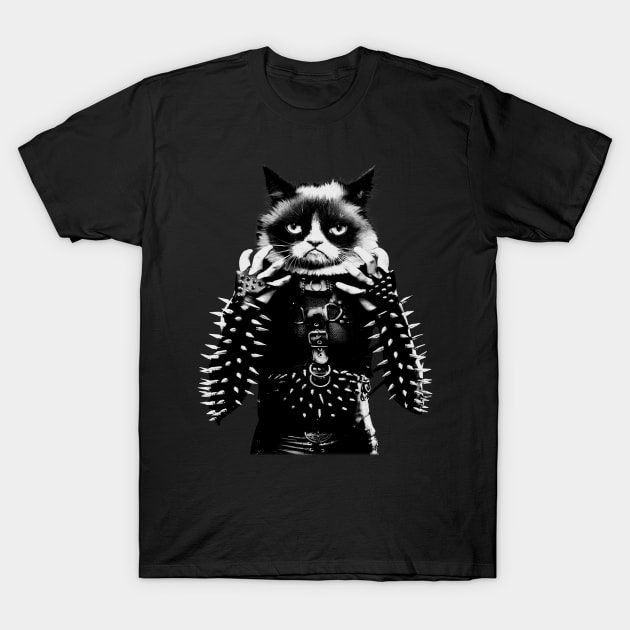 Black Metal Cat T-Shirt by JoeConde
